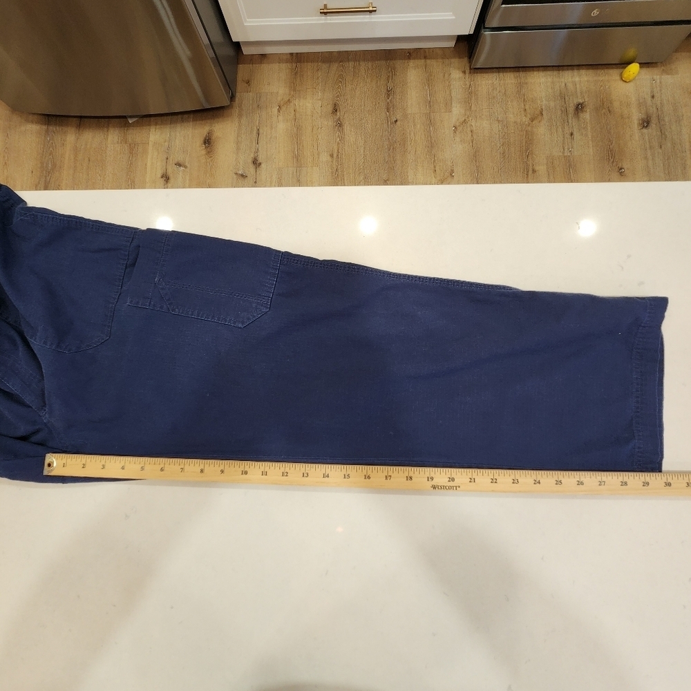 Carhartt Ripstop Cargo Scrub Pants Blue Men’s Size L Work Utility Drawstring - Picture 11 of 14
